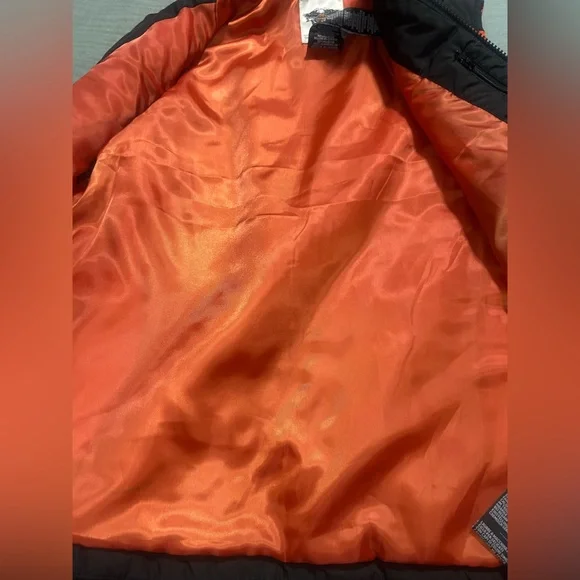 Harley-Davidson Black, Orange, and Cream Vest - Picture 7 of 8